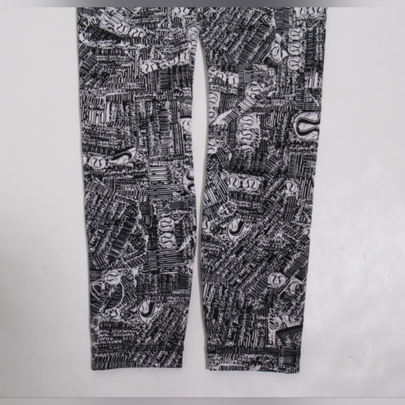 Lululemon Wunder Train High-Rise Tight 25" Tear It Up Alpine White Black Size 8 - Picture 6 of 16